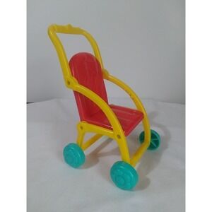 Doll Stroller Wheelchair Mattel 2008 Viacom Red Yellow‎ Green Replacement